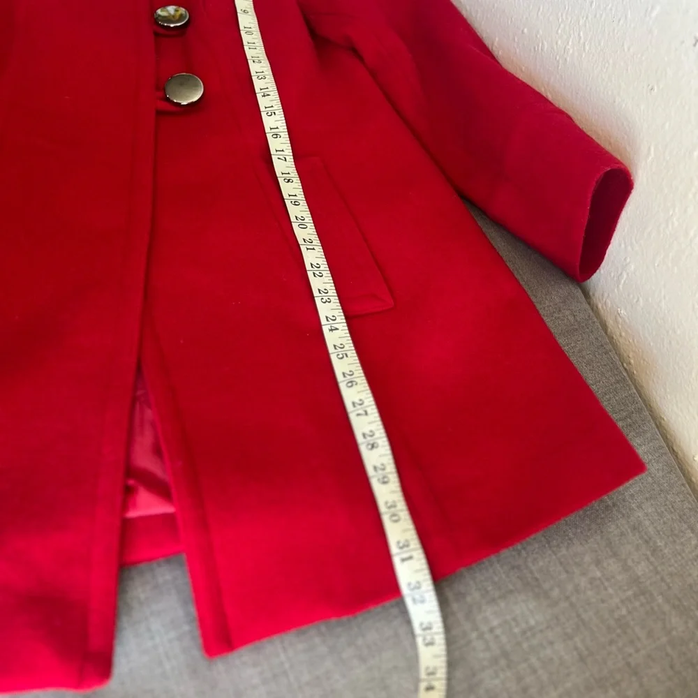 Style & Co petite Vibrant Red Wool Coat size M - Picture 7 of 8